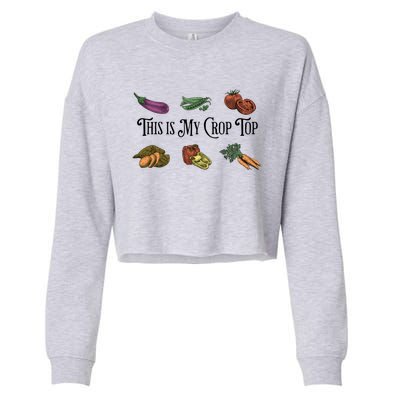 Farmers Market Vibes My Crop Top Farm Vegetable Garden Gift Cropped Pullover Crew