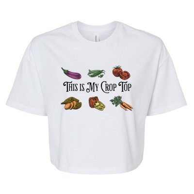 Farmers Market Vibes My Crop Top Farm Vegetable Garden Gift Bella+Canvas Jersey Crop Tee