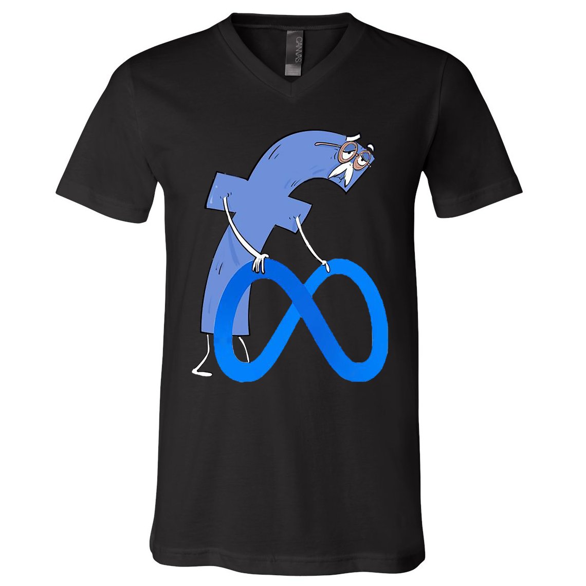 F*ck Meta Verse Facebook V-Neck T-Shirt
