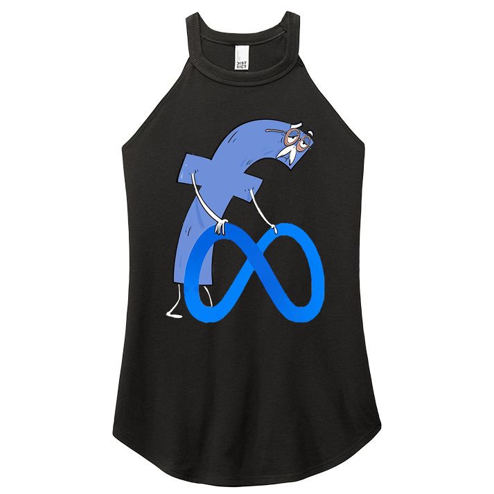 F*ck Meta Verse Facebook Women's Perfect Tri Rocker Tank