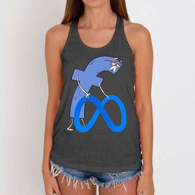 F*ck Meta Verse Facebook Women's Knotted Racerback Tank