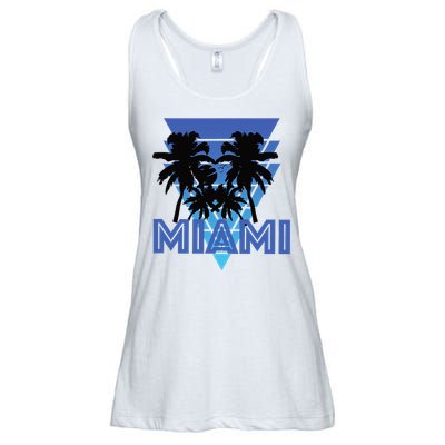 Florida Miami Vintage Palm Trees Ladies Essential Flowy Tank