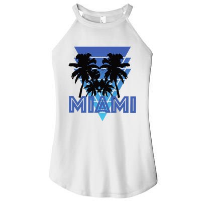 Florida Miami Vintage Palm Trees Women's Perfect Tri Rocker Tank