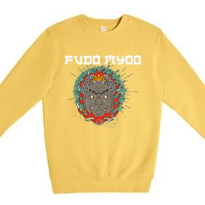 Fudo Myoo Vajrayana Buddhism Immovable Lord Japanese Chinese Funny Gift Premium Crewneck Sweatshirt