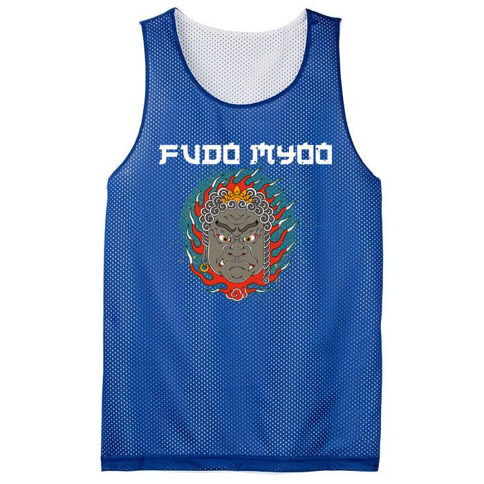 Fudo Myoo Vajrayana Buddhism Immovable Lord Japanese Chinese Funny Gift Mesh Reversible Basketball Jersey Tank