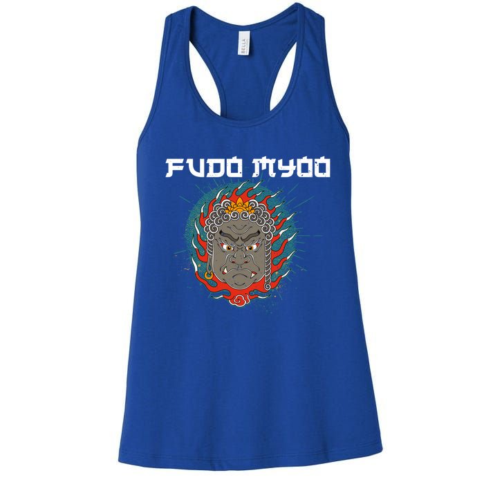 Fudo Myoo Vajrayana Buddhism Immovable Lord Japanese Chinese Funny Gift Women's Racerback Tank