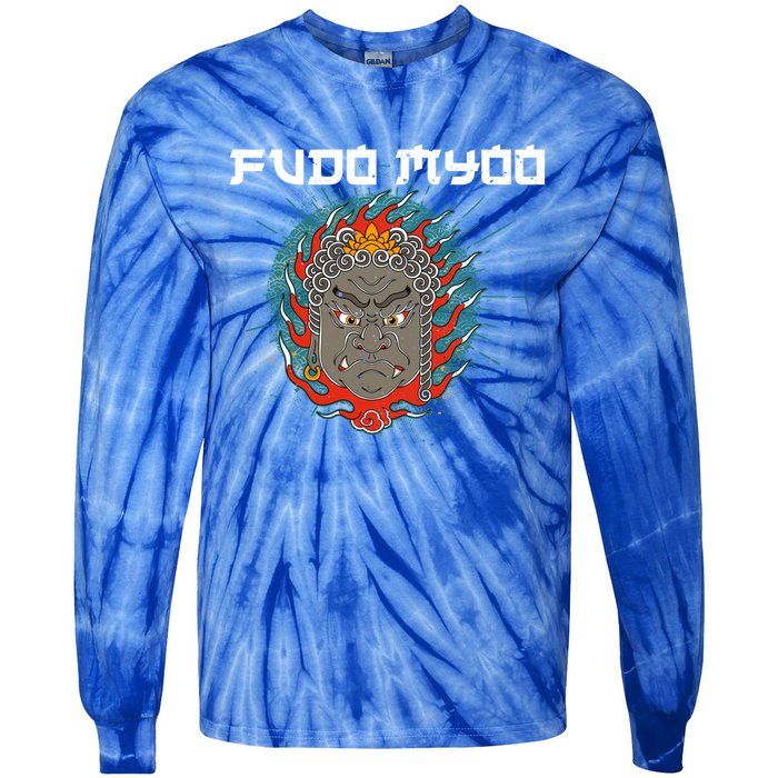 Fudo Myoo Vajrayana Buddhism Immovable Lord Japanese Chinese Funny Gift Tie-Dye Long Sleeve Shirt