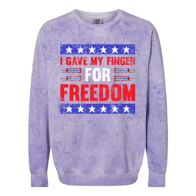 Freedom Merica Veteran Patriotic July Patriot American Flag Cute Gift Colorblast Crewneck Sweatshirt