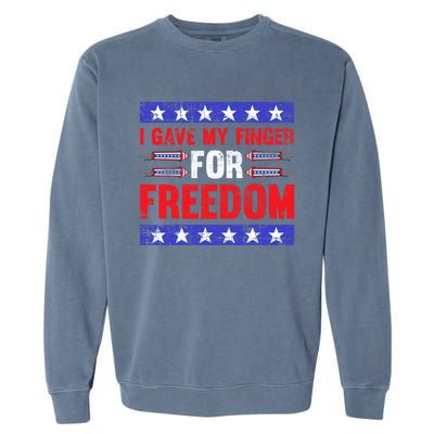 Freedom Merica Veteran Patriotic July Patriot American Flag Cute Gift Garment-Dyed Sweatshirt