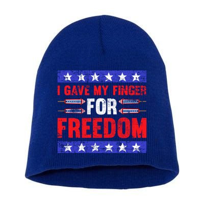 Freedom Merica Veteran Patriotic July Patriot American Flag Cute Gift Short Acrylic Beanie