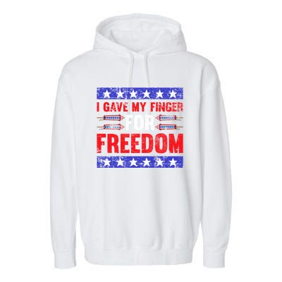 Freedom Merica Veteran Patriotic July Patriot American Flag Cute Gift Garment-Dyed Fleece Hoodie