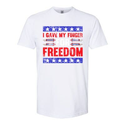 Freedom Merica Veteran Patriotic July Patriot American Flag Cute Gift Softstyle CVC T-Shirt