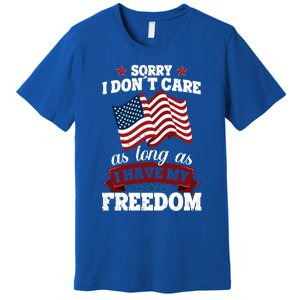 Freedom Merica Veteran Patriotic July Patriot American Flag Gift Premium T-Shirt