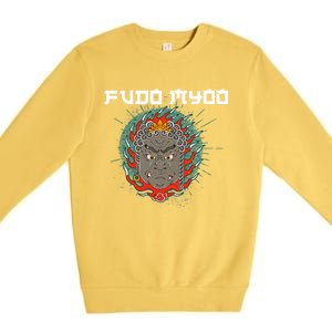 Fudo Myoo Vajrayana Buddhism Immovable Lord Japanese Chinese Gift Premium Crewneck Sweatshirt