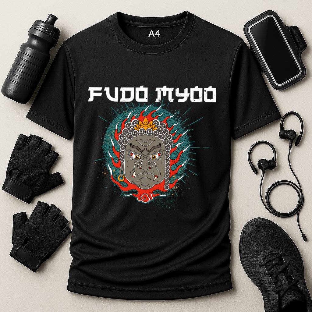 Fudo Myoo Vajrayana Buddhism Immovable Lord Japanese Chinese Gift Cooling Performance Crew T-Shirt