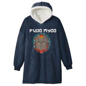 Fudo Myoo Vajrayana Buddhism Immovable Lord Japanese Chinese Gift Hooded Wearable Blanket