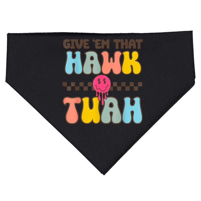 Funny Meme Viral Video Western Country Accent Hawk Tuah Gift USA-Made Doggie Bandana