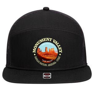 Funny Monument Valley Utah National Monument 7 Panel Mesh Trucker Snapback Hat