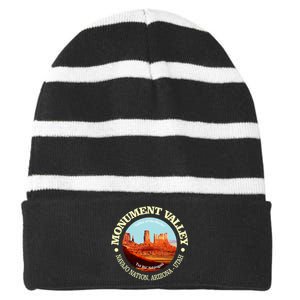 Funny Monument Valley Utah National Monument Striped Beanie with Solid Band