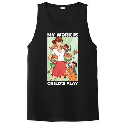 Funny My Work Is 'S Play Professional Sitter Gift PosiCharge Competitor Tank