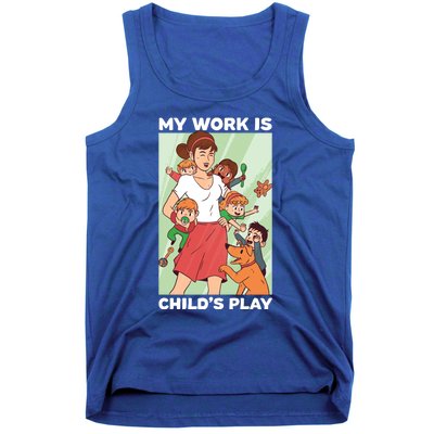 Funny My Work Is 'S Play Professional Sitter Gift Tank Top