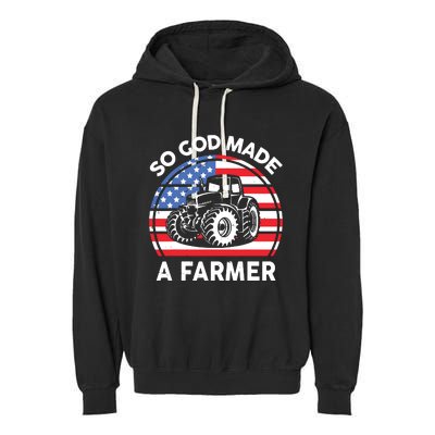 Famer Men Women Kids Funny So God Made A Farmer Garment-Dyed Fleece Hoodie