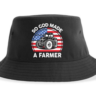 Famer Men Women Kids Funny So God Made A Farmer Sustainable Bucket Hat