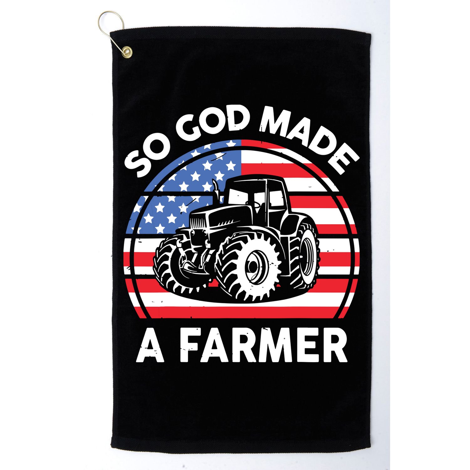 Famer Men Women Kids Funny So God Made A Farmer Golf Towel