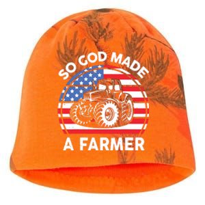 Famer Men Women Kids Funny So God Made A Farmer Kati - Camo Knit Beanie