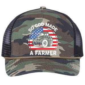 Famer Men Women Kids Funny So God Made A Farmer Retro Rope Trucker Hat Cap