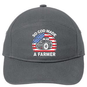 Famer Men Women Kids Funny So God Made A Farmer 7-Panel Snapback Hat