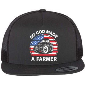 Famer Men Women Kids Funny So God Made A Farmer Flat Bill Trucker Hat