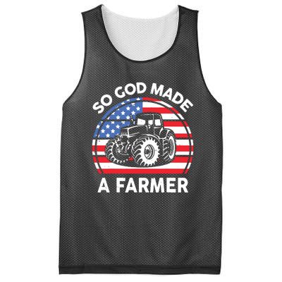 Famer Men Women Kids Funny So God Made A Farmer Mesh Reversible Basketball Jersey Tank