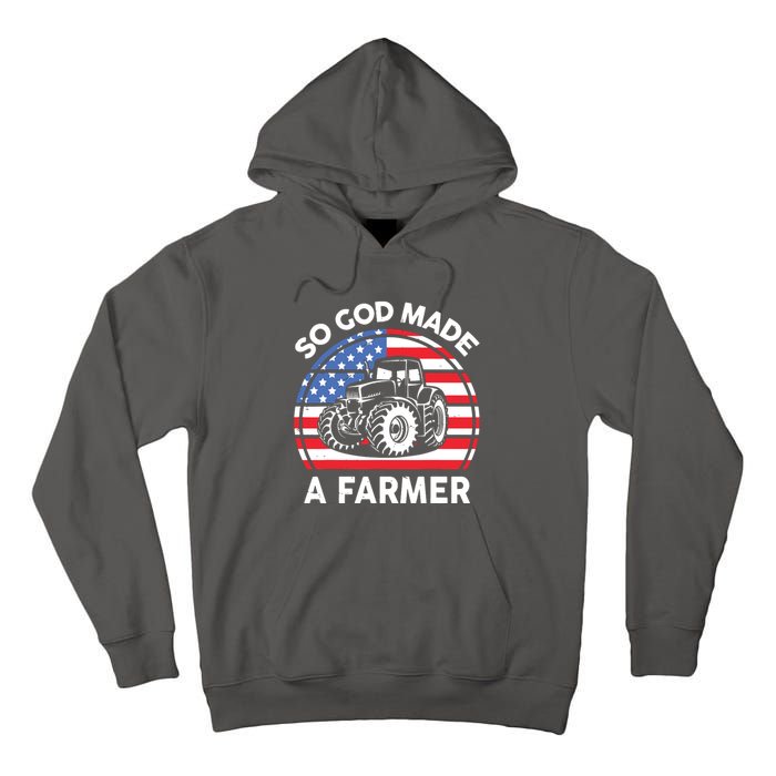 Famer Men Women Kids Funny So God Made A Farmer Tall Hoodie