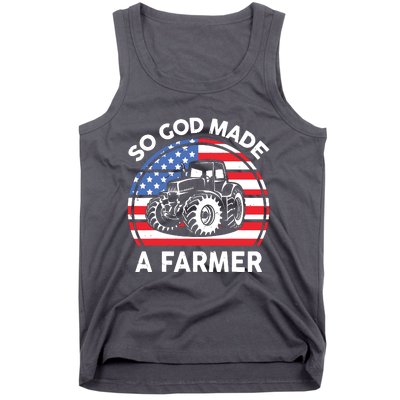 Famer Men Women Kids Funny So God Made A Farmer Tank Top