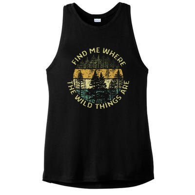 Find Me Where The Wild Things Are Outdoor Ladies PosiCharge Tri-Blend Wicking Tank