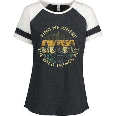 Find Me Where The Wild Things Are Outdoor Enza Ladies Jersey Colorblock Tee