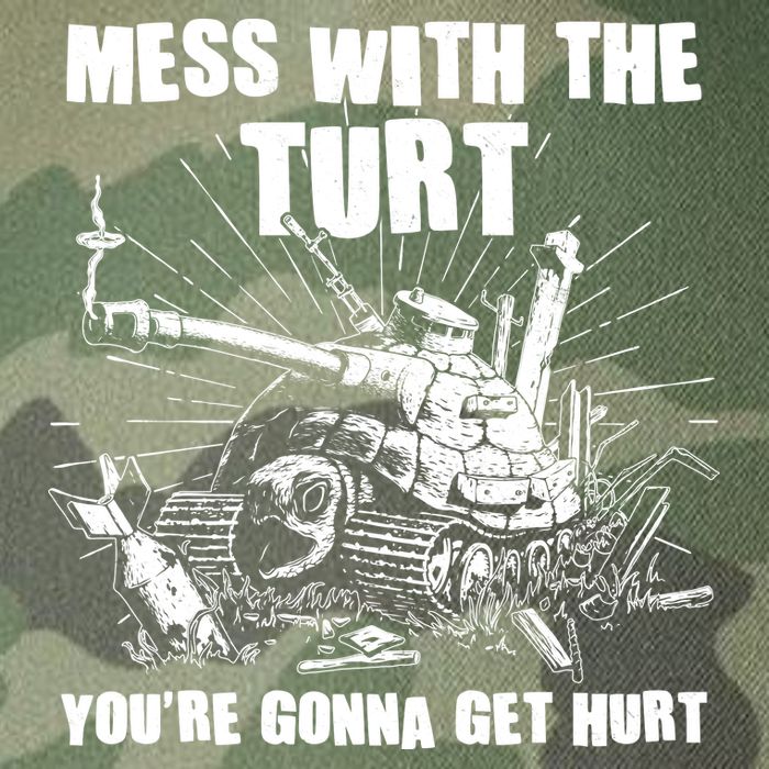 Funny Mess With The Turt You're Gonna Get Hurt Battle Turtle Legacy Tie Dye Trucker Hat
