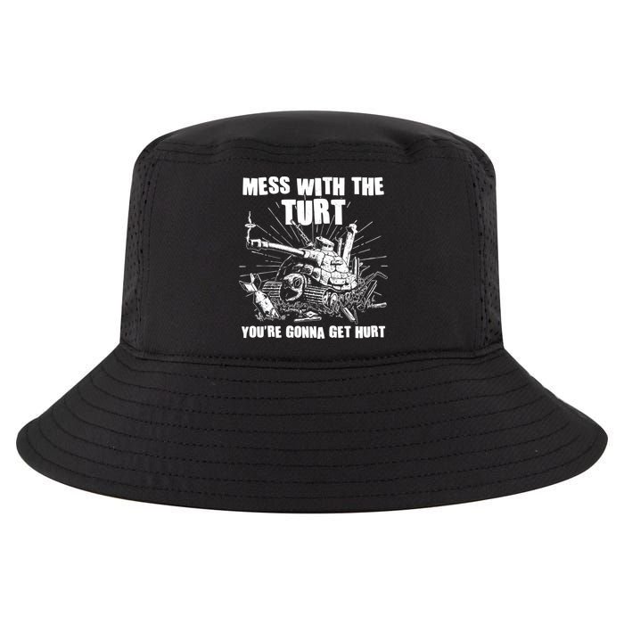Funny Mess With The Turt You're Gonna Get Hurt Battle Turtle Cool Comfort Performance Bucket Hat
