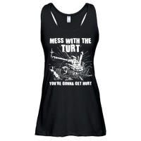 Funny Mess With The Turt You're Gonna Get Hurt Battle Turtle Ladies Essential Flowy Tank