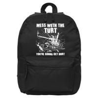 Funny Mess With The Turt You're Gonna Get Hurt Battle Turtle 16 in Basic Backpack