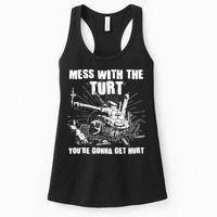 Funny Mess With The Turt You're Gonna Get Hurt Battle Turtle Womens Tank Top