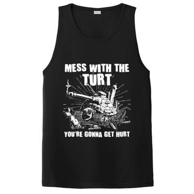 Funny Mess With The Turt You're Gonna Get Hurt Battle Turtle PosiCharge Competitor Tank