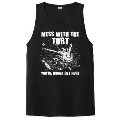 Funny Mess With The Turt You're Gonna Get Hurt Battle Turtle PosiCharge Competitor Tank