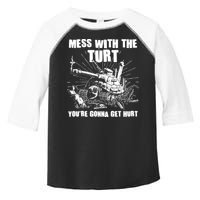Funny Mess With The Turt You're Gonna Get Hurt Battle Turtle Toddler Fine Jersey T-Shirt