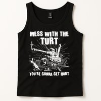 Funny Mess With The Turt You're Gonna Get Hurt Battle Turtle Tank Top
