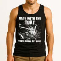 Funny Mess With The Turt You're Gonna Get Hurt Battle Turtle Tank Top