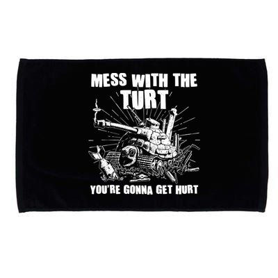 Funny Mess With The Turt You're Gonna Get Hurt Battle Turtle Microfiber Hand Towel