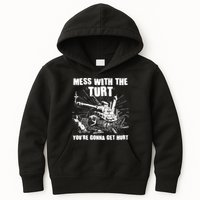 Funny Mess With The Turt You're Gonna Get Hurt Battle Turtle Kids Hoodie