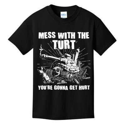 Funny Mess With The Turt You're Gonna Get Hurt Battle Turtle Kids T-Shirt